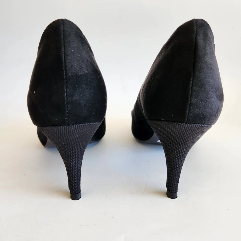 Antonia Saint NY The All Occasion Pointed Comfortable Pump Heels Black Suede 9.5
